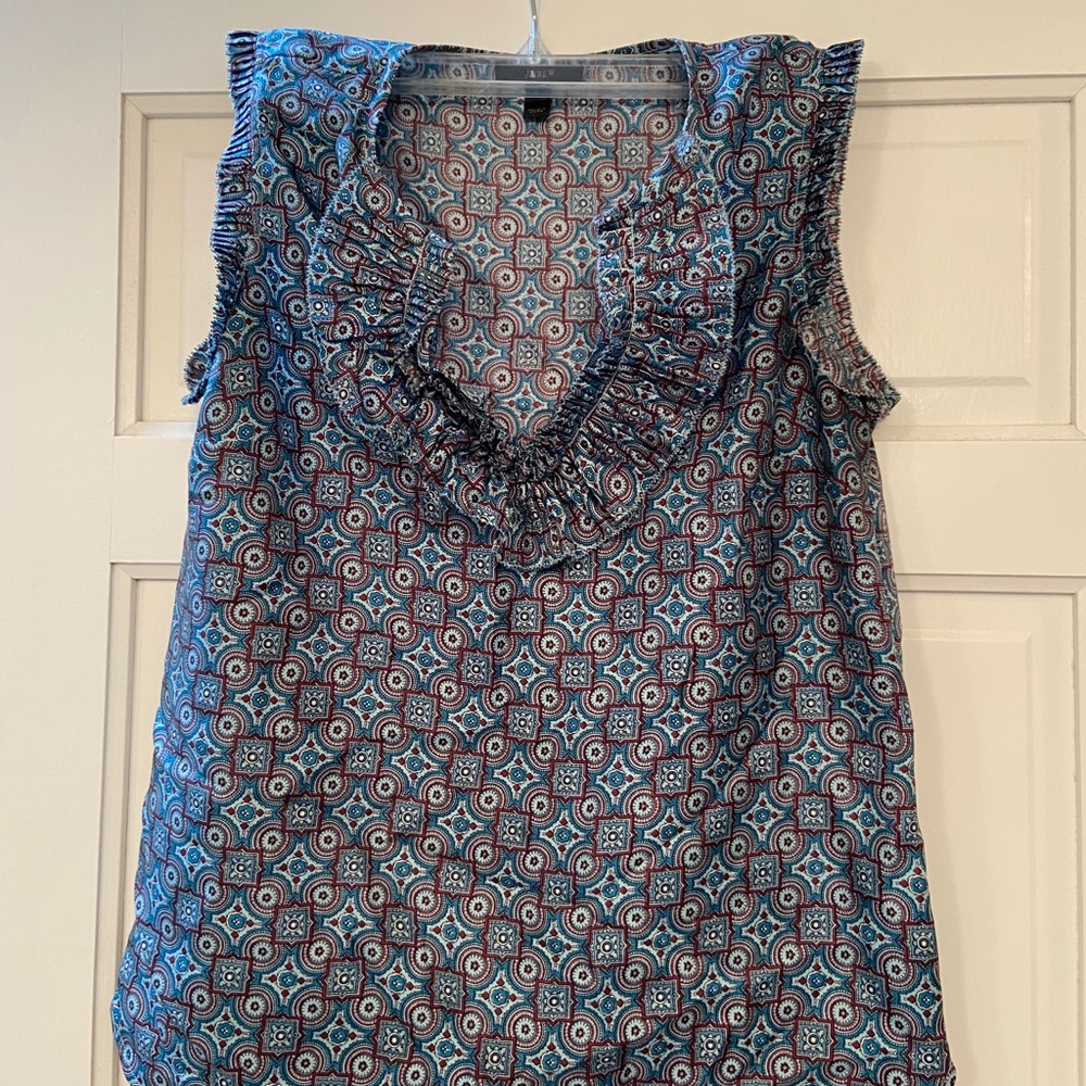 J Crew sleeveless blouse